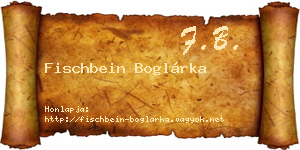 Fischbein Boglárka névjegykártya